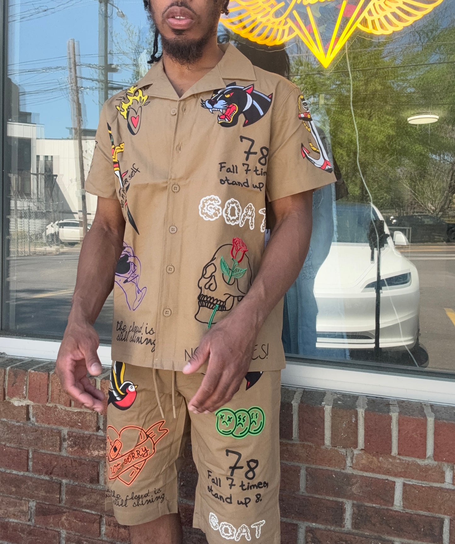 Khaki tattoo set