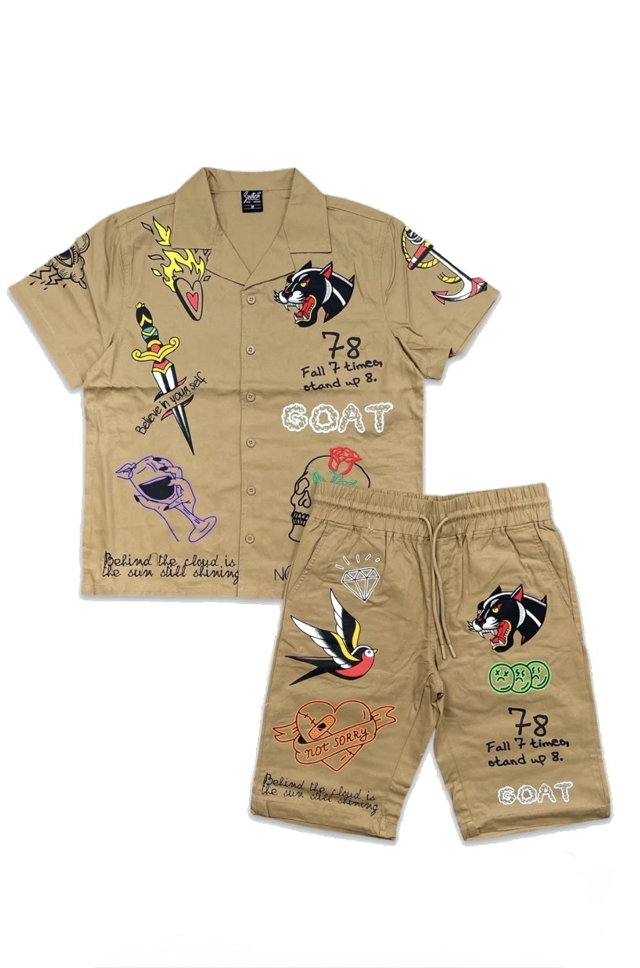 Khaki tattoo set
