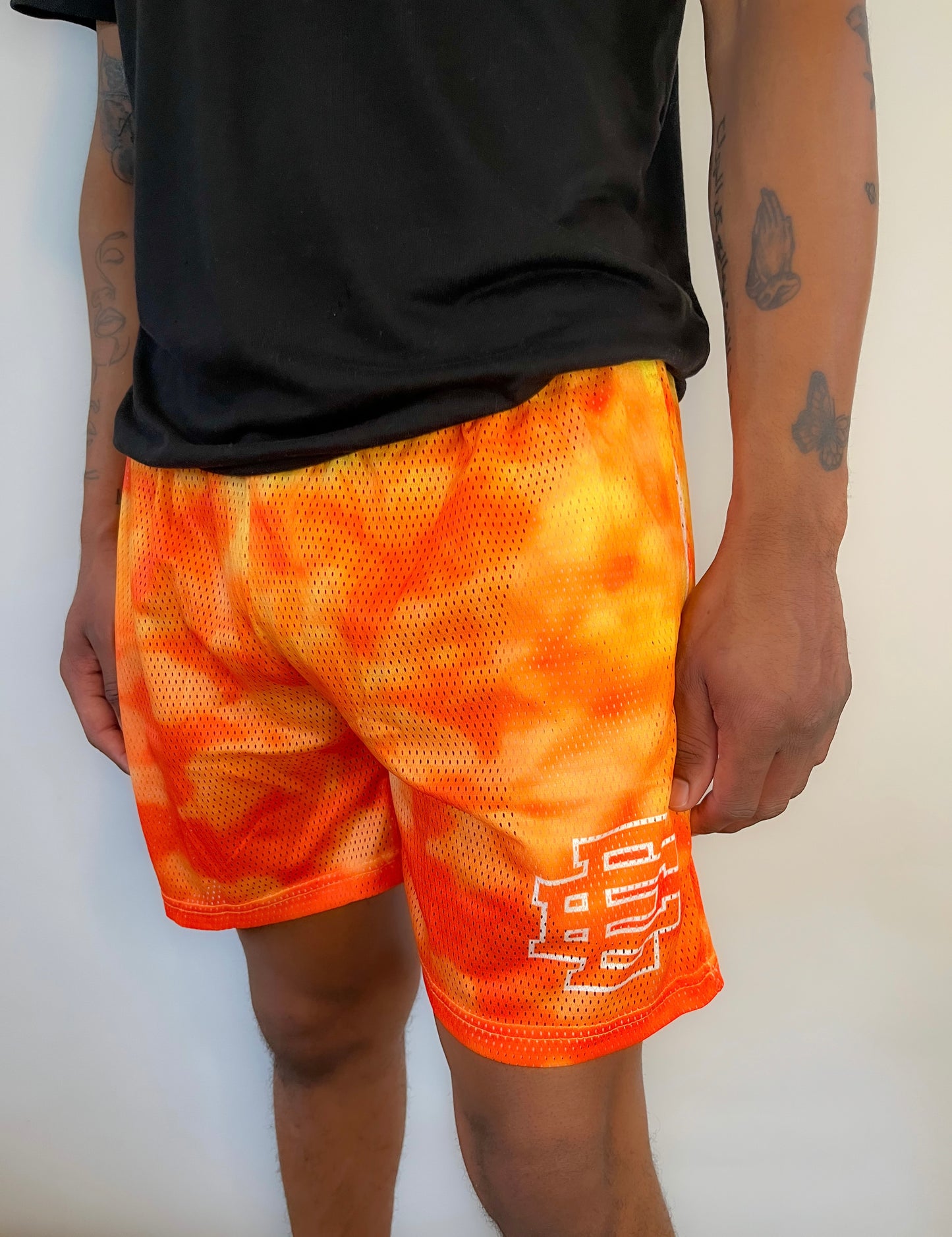 Orange Clouds Shorts