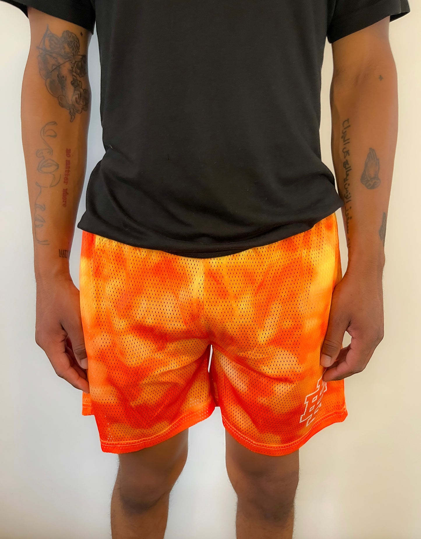 Orange Clouds Shorts
