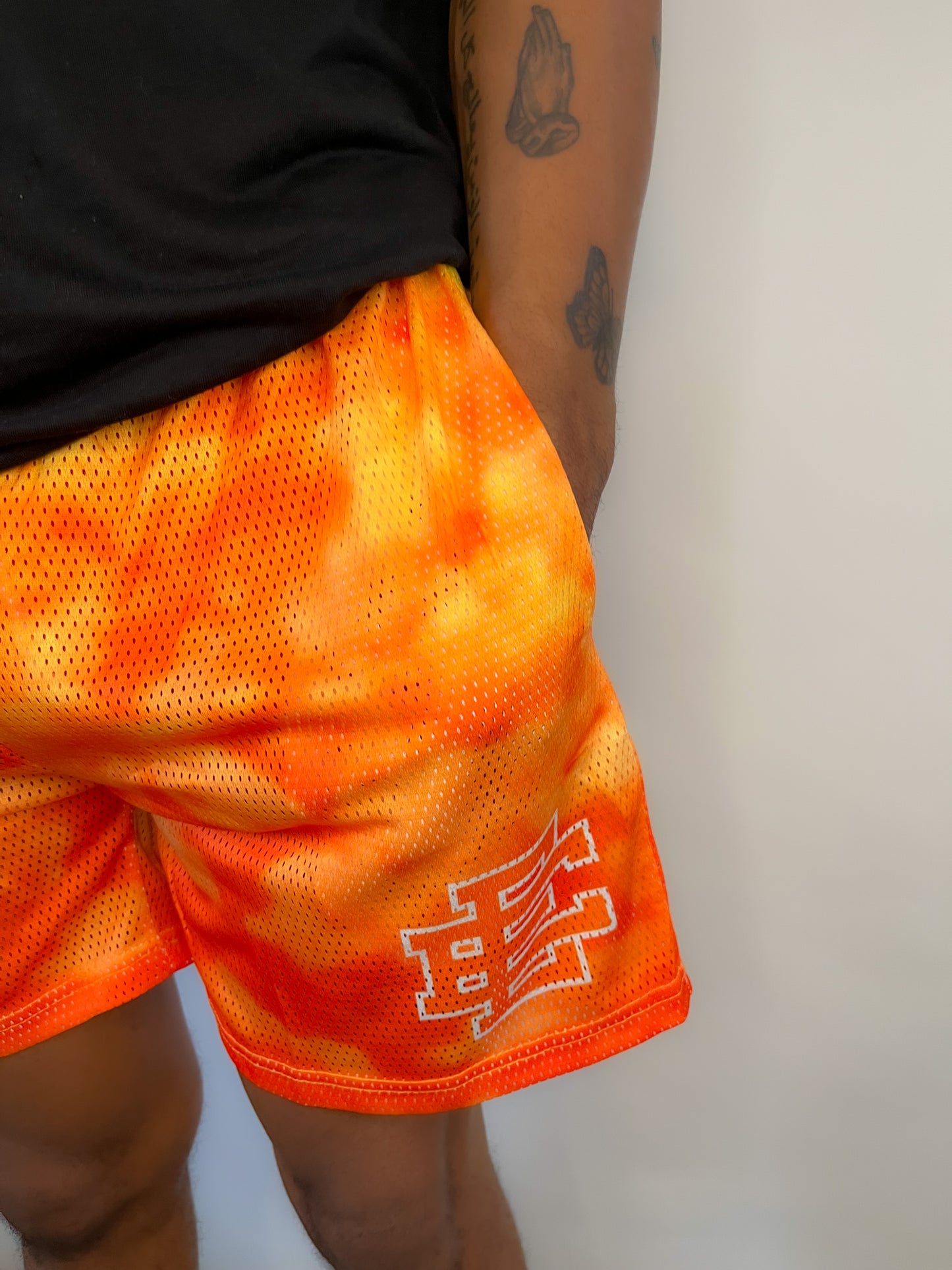 Orange Clouds Shorts