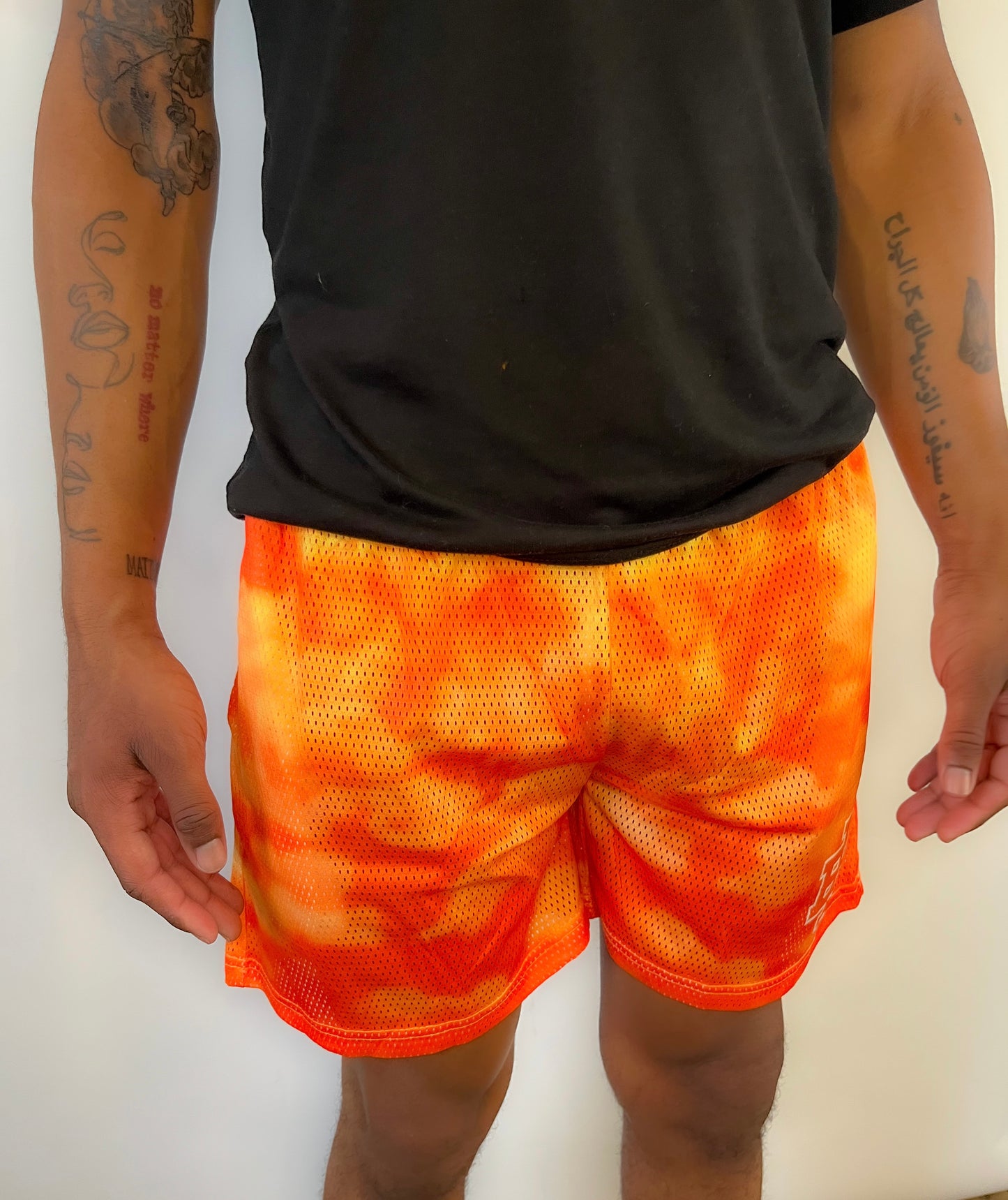 Orange Clouds Shorts